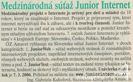 reklama JI Bratislava 2006 Raciansky vyber